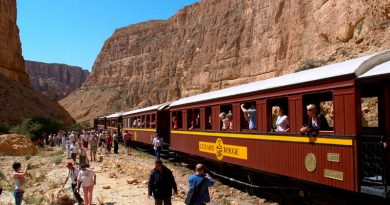 Der Nostalgiezug Lézard Rouge, die Rote Eidechse