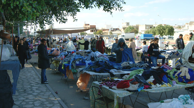 Gebrauchtkleidermarkt (Frip) in Kalaa Kébira bei Sousse