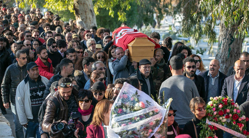 Ruhe in Frieden Lina Ben Mhenni.... Friedhof des Djellaz, Tunis; 28 Januar 2020 Foto-Kredit: Yassine Gaidi