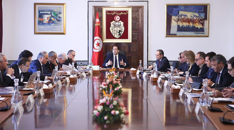 Sitzung des Ministerrats im Palast an der Kasbah am 31. Januar 2020 unter Youssef Chahed