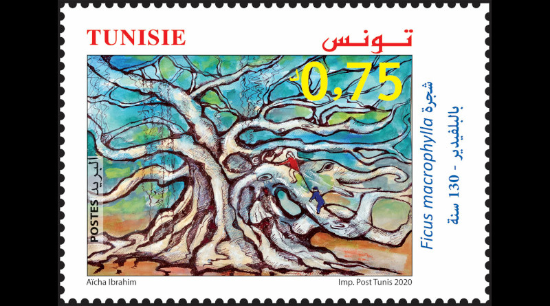 130 Jahre Ficus Macrophylla im Park Belvedere - Briefmarke