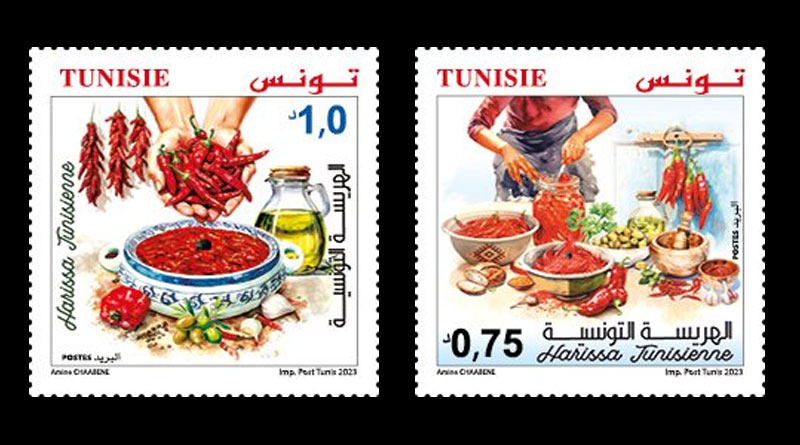 Harissa Tunisienne - Ausgabe von 2 Briefmarken